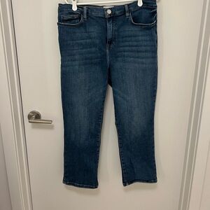 Frame Denim Dark Blue Straight Leg Jeans